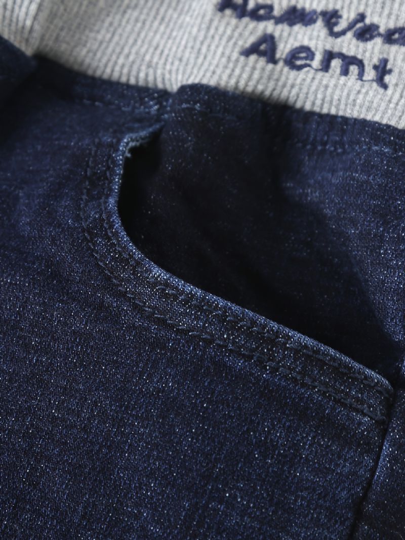 Jenter Flared Jeans Denimbukser Med Elastisk Linning