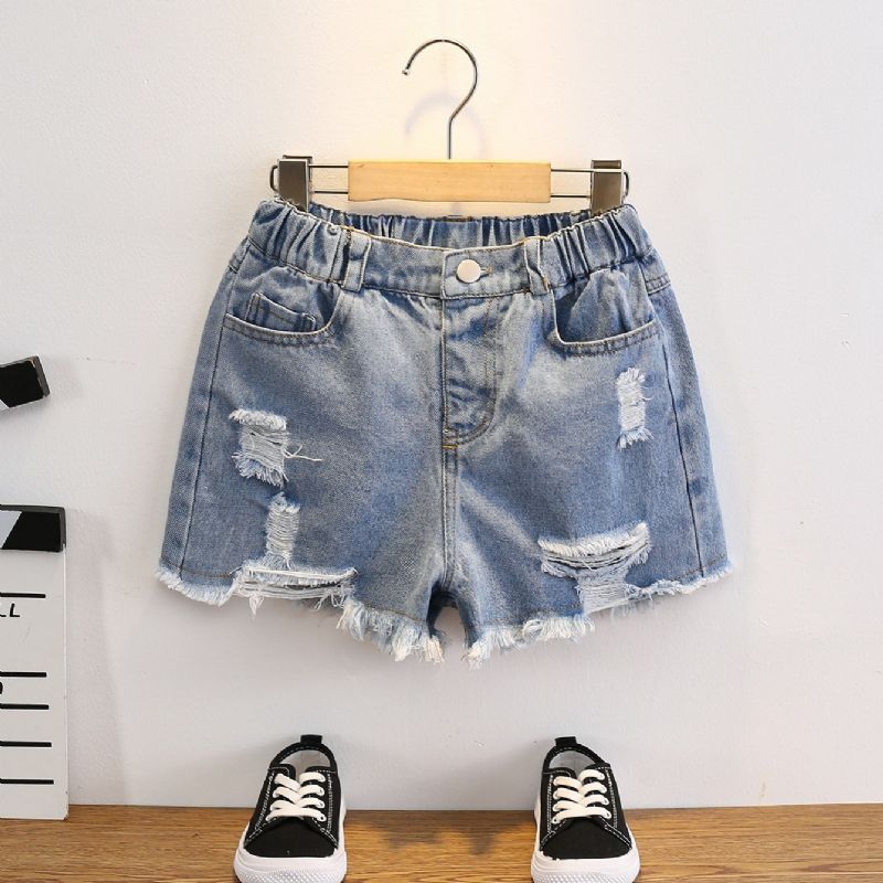 Jenter Ripped Denim Shorts