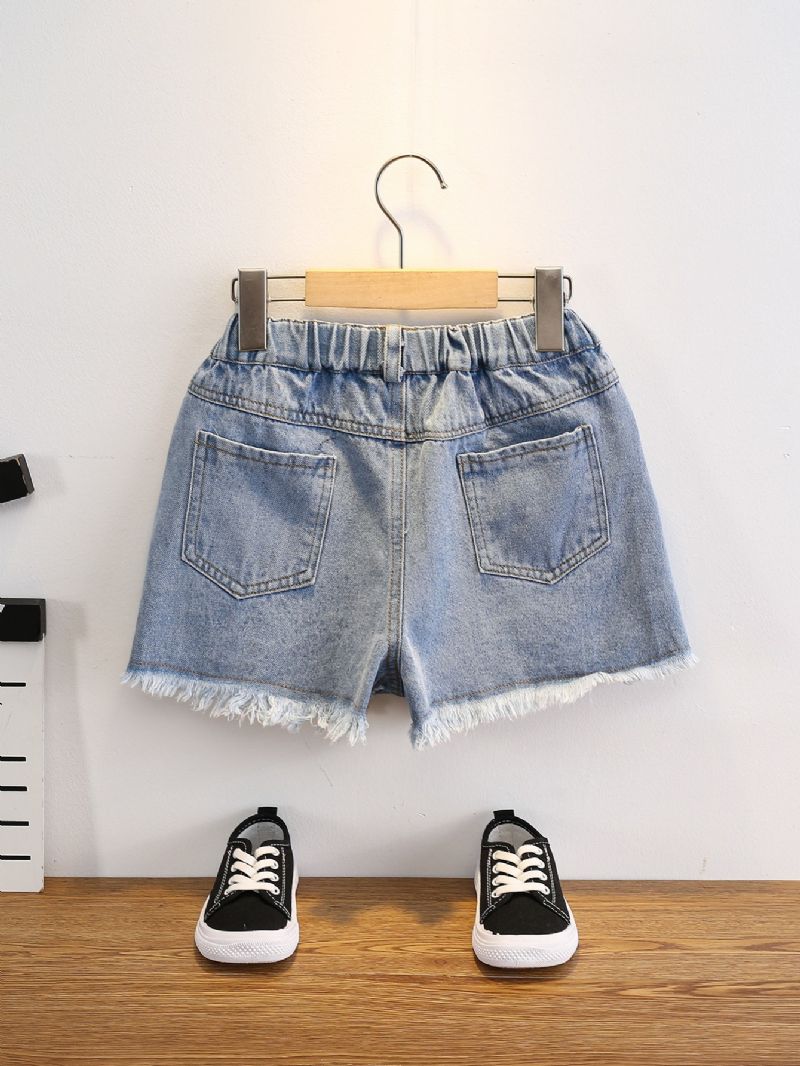 Jenter Ripped Denim Shorts