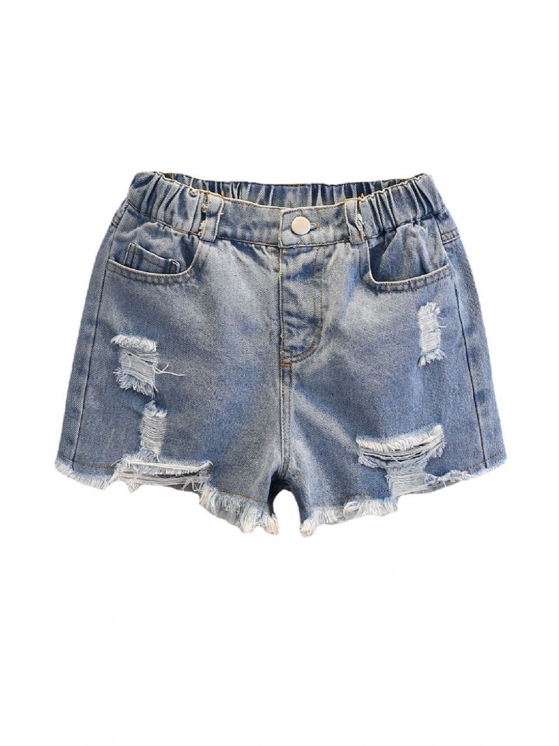 Jenter Ripped Denim Shorts