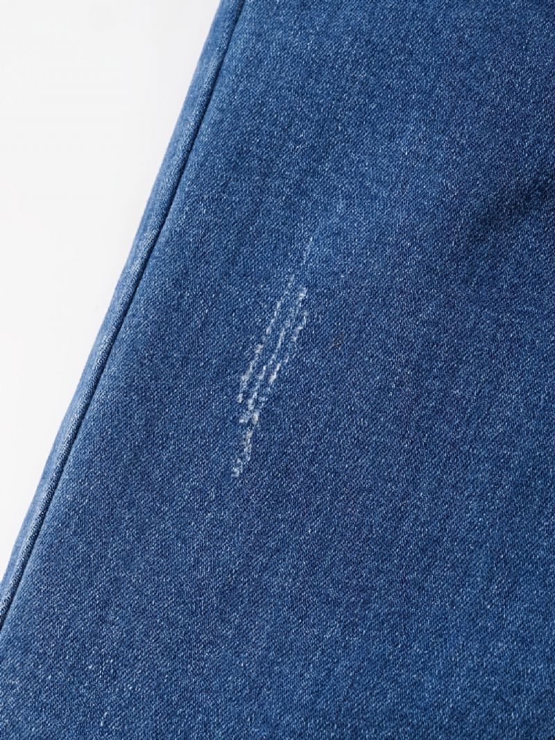 Jenter Straight Jeans Elastisk Linning For Høst Vinter Ny