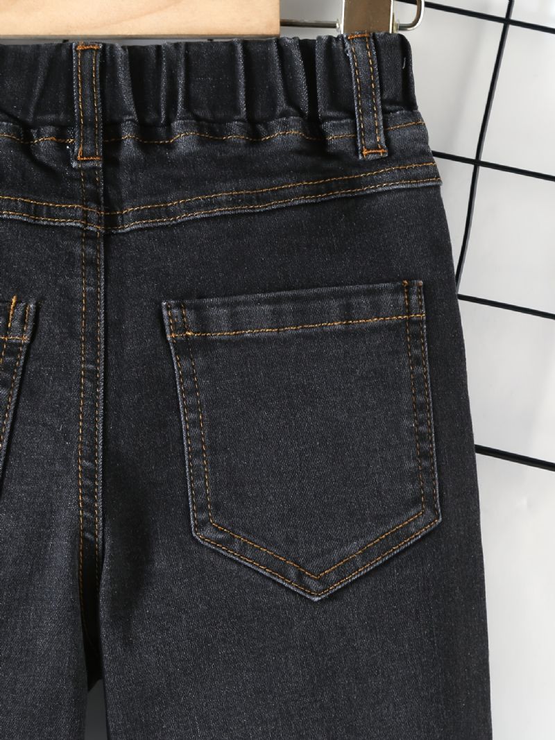 Stretch Jeans For Gutter Med Elastisk Linning Barneklær