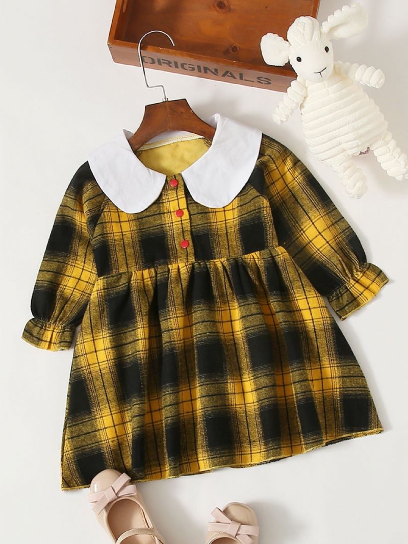 2023 Høst Vinter Ny Jentebaby Lapel Dress