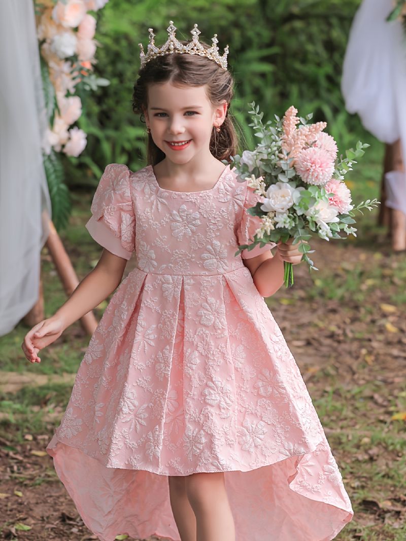 Baby Jenter Dress Lanterne Erme Blomster Print Prinsesse Kjole Brudekjole Etterfølgende Aftenkjole