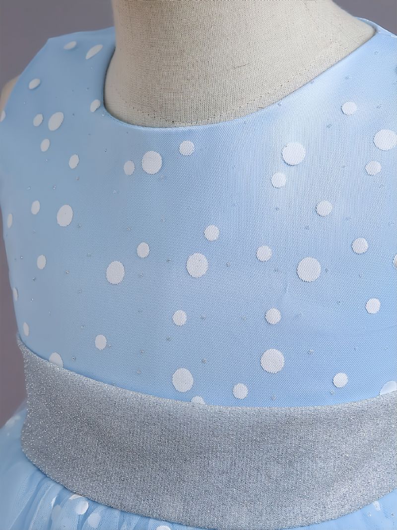 Baby Jenter Solid Polka Dots Dress Princess Bursdagsfest Spesiell Anledning