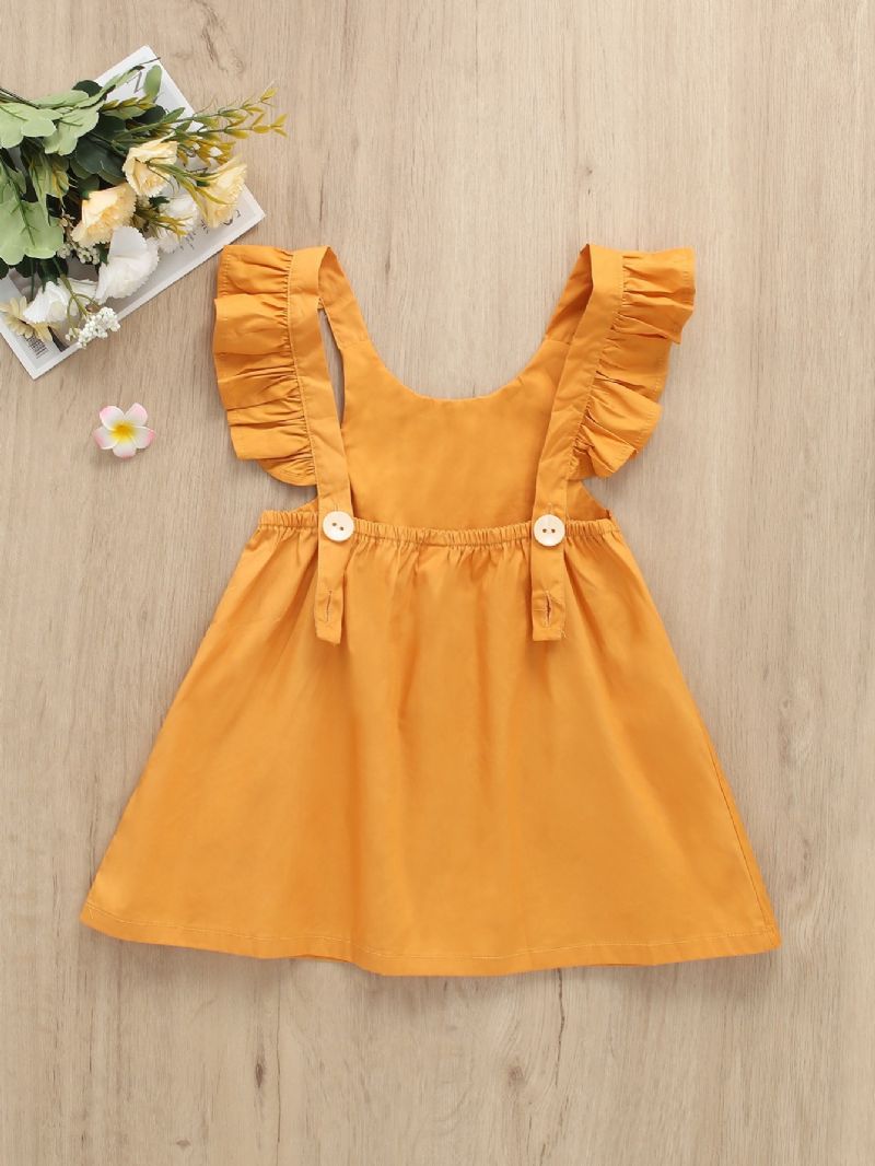 Baby Jenter Solid Ruffle Dress Bursdag