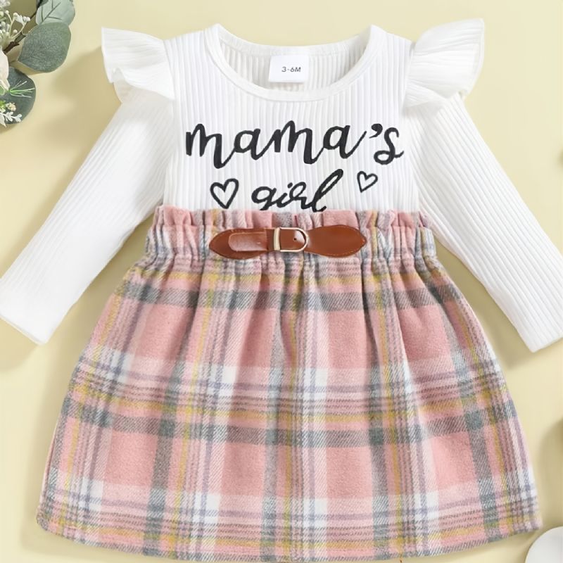 Jentekjoler Til Barn Småbarn Jenter Langermede Kjoler Solid Mamas Jent Printed Ruffle Princess Dress Clothing