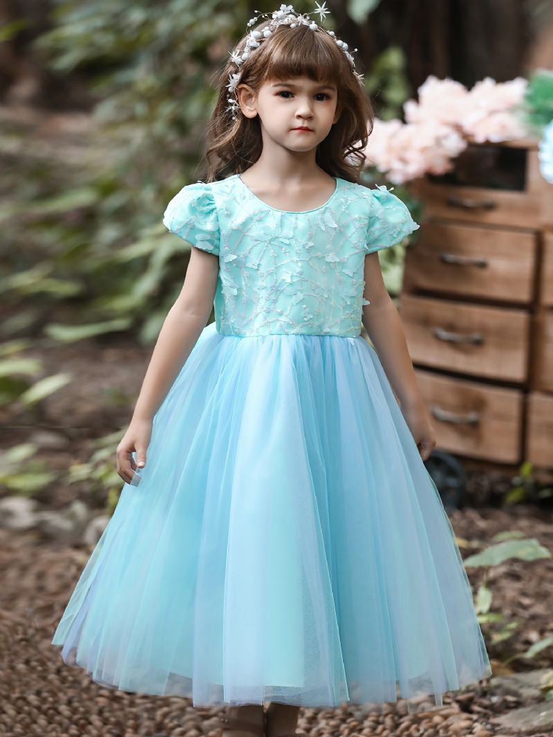 Jenter Bow Mesh Princess Dresses Jent Piano Performance Dress