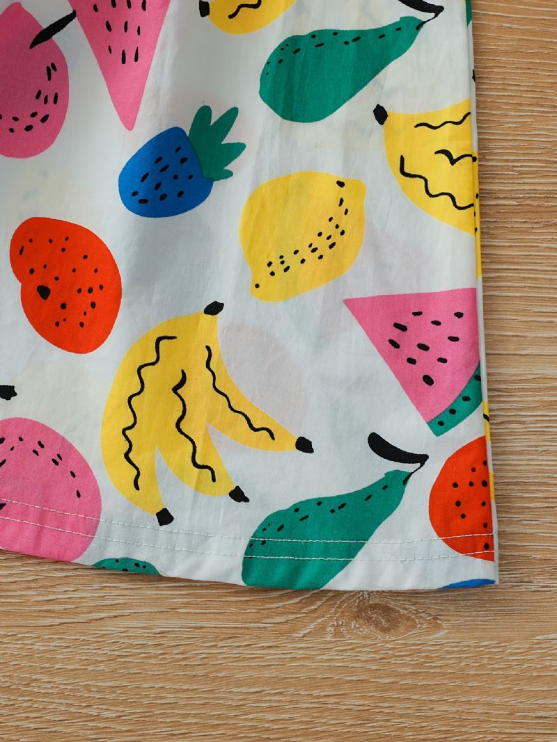 Jenter Cute Fruits Print Ermeløse Kjole Klær