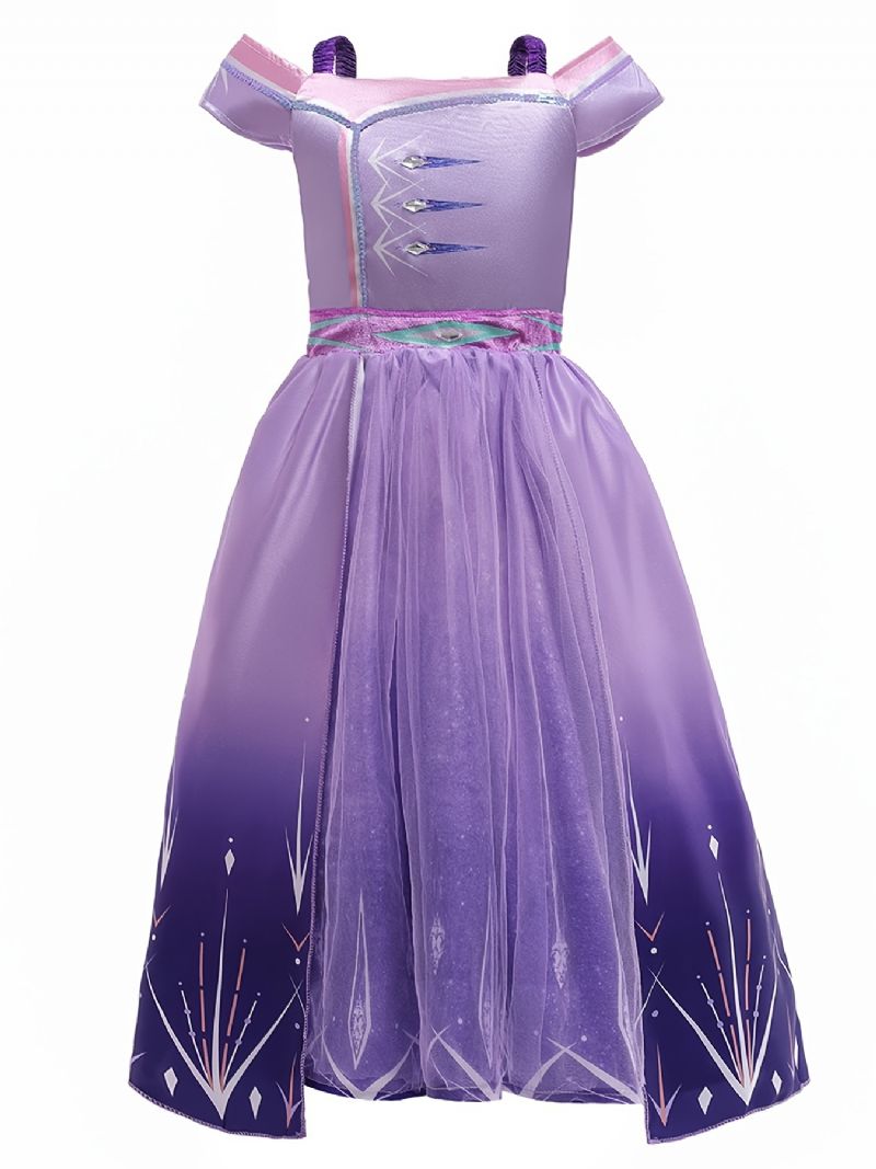 Jenter Elegant Princess Dress Costume For Performance Formell Anledning Lilla