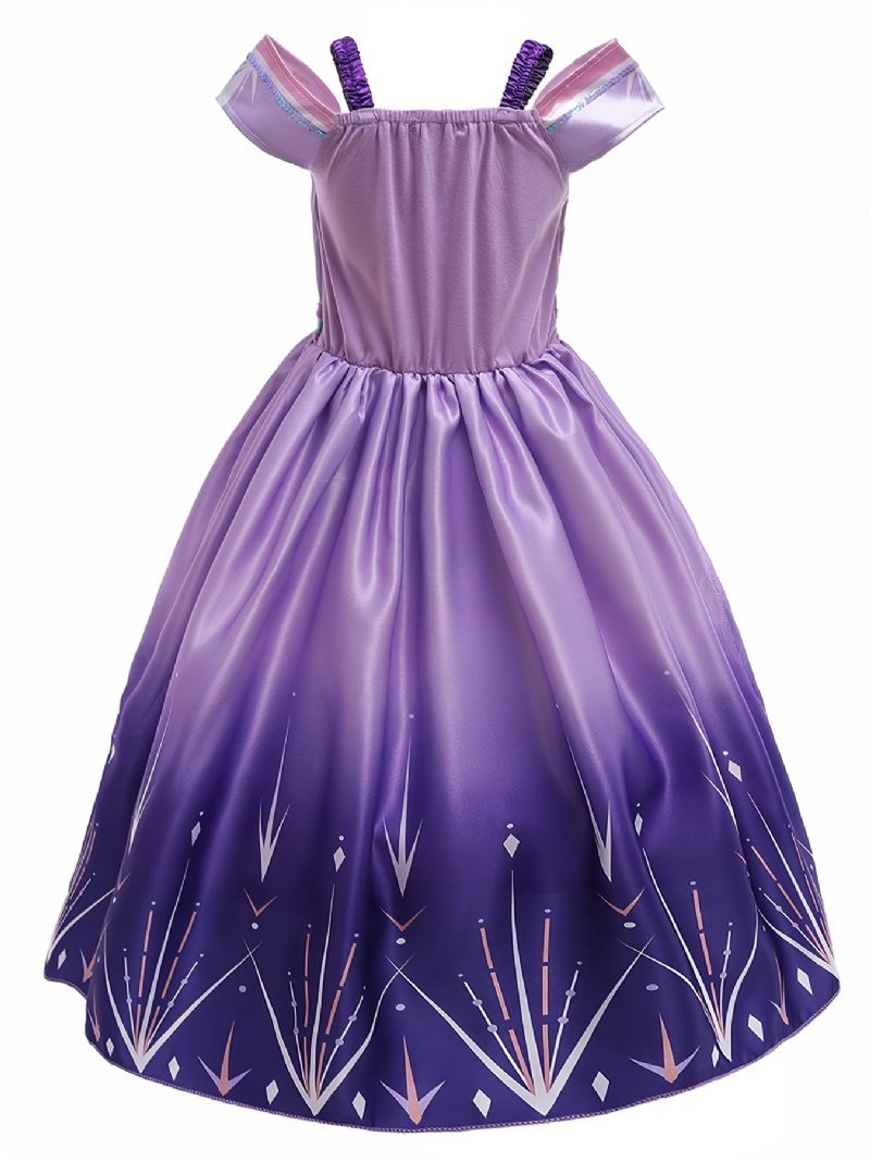 Jenter Elegant Princess Dress Costume For Performance Formell Anledning Lilla