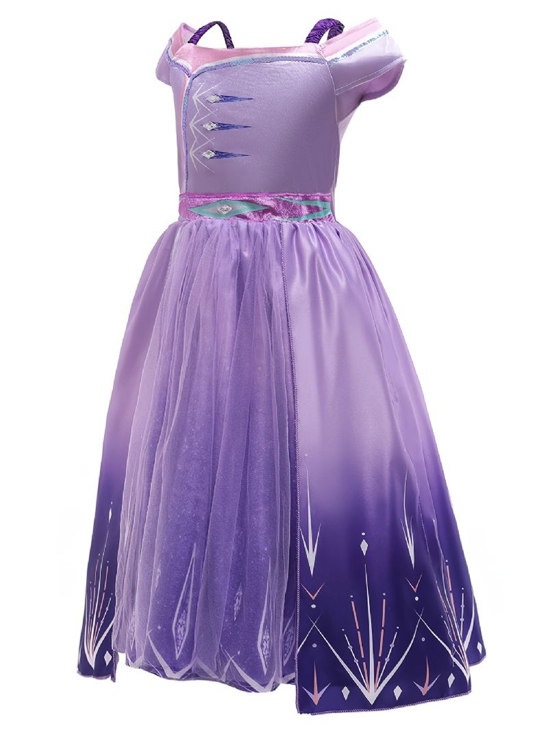 Jenter Elegant Princess Dress Costume For Performance Formell Anledning Lilla