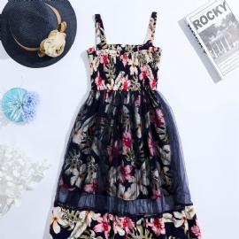 Jenter Mesh Floral Dress