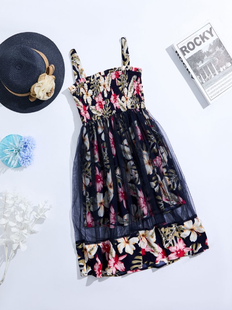 Jenter Mesh Floral Dress