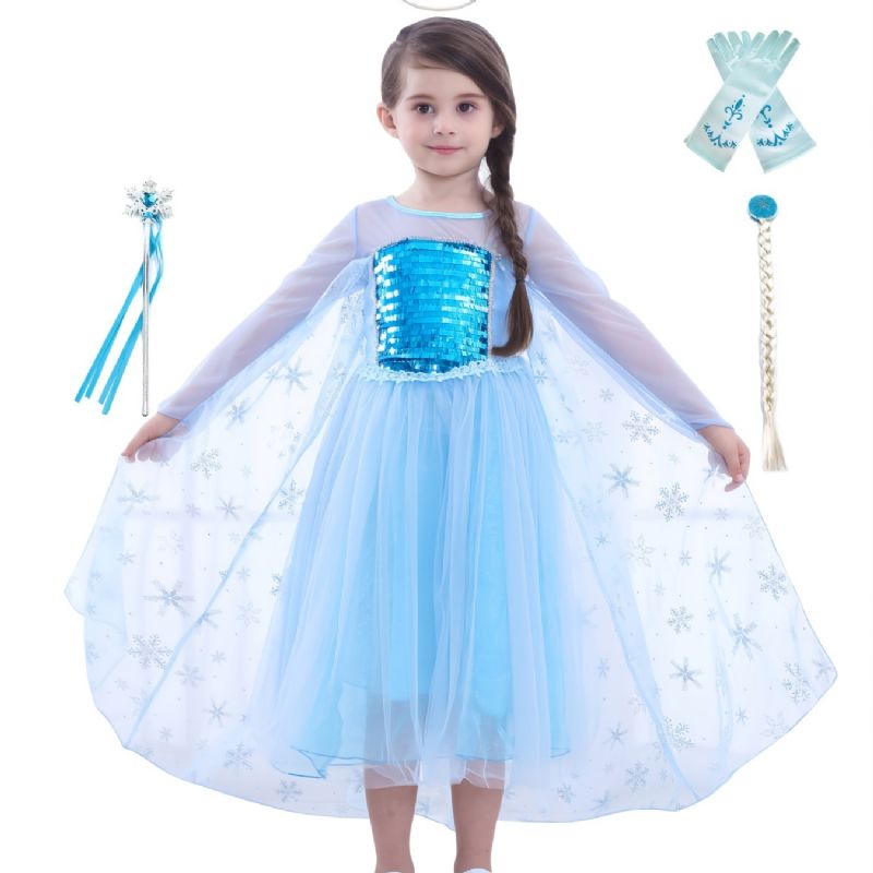 Jenter Prinsesse Kjole Kostyme Dress Up Bursdagsfest Halloween Jul Cosplay Antrekk