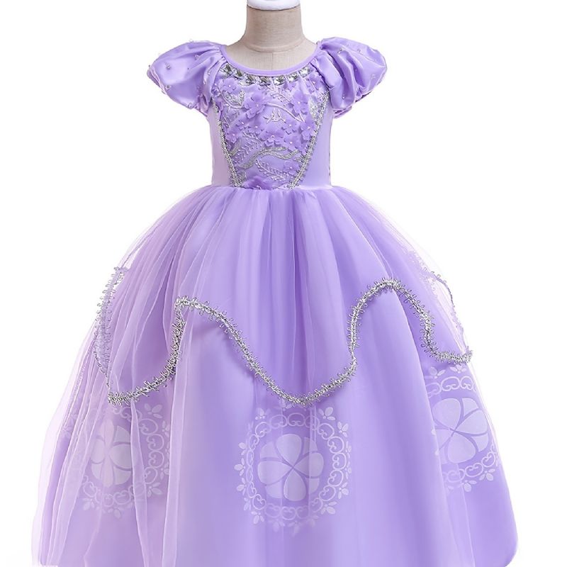 Jenter Sofia Den Første Rapunzel Prinsesse Halloween Kostyme Fancy Fest Cosplay Dress Up Bursdagskjole