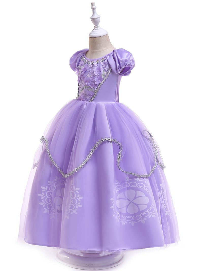 Jenter Sofia Den Første Rapunzel Prinsesse Halloween Kostyme Fancy Fest Cosplay Dress Up Bursdagskjole