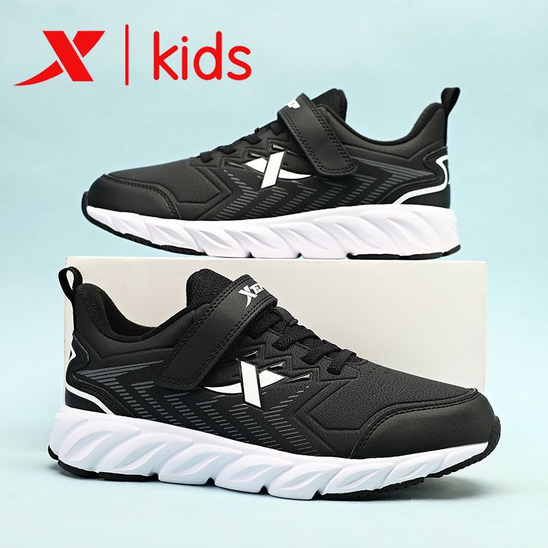 Xtepkids Gutter Casual Fleece Thickened Sneakers Snøring Lette Termiske Løpesko For Vintersport Utendørs