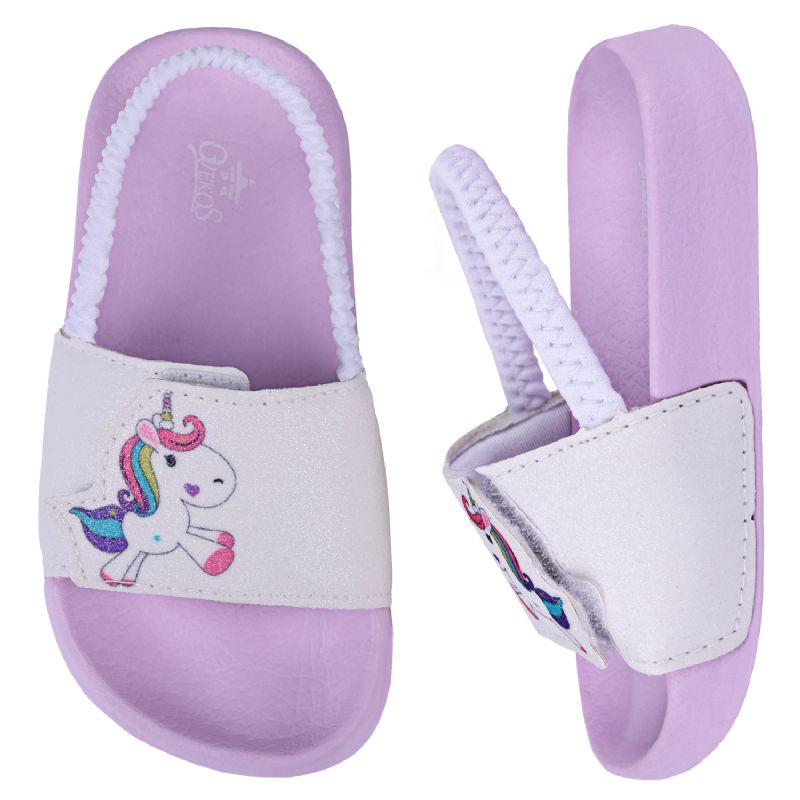 Tegneserie Unicorn Quick Dry Sklisikker Tøfler Komfortable Sandaler For Baby Jenter Småbarn