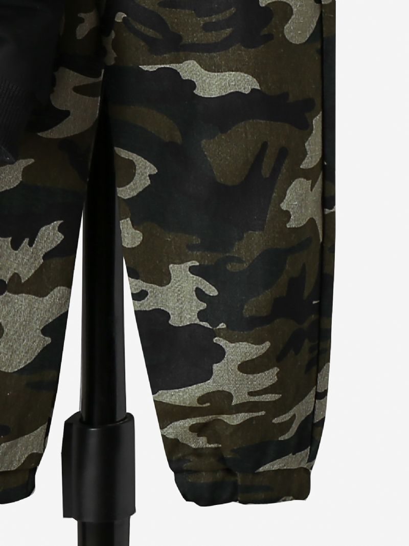 2 Stk Gutter Rundhals Langermet Camo Sweatsuit Sett