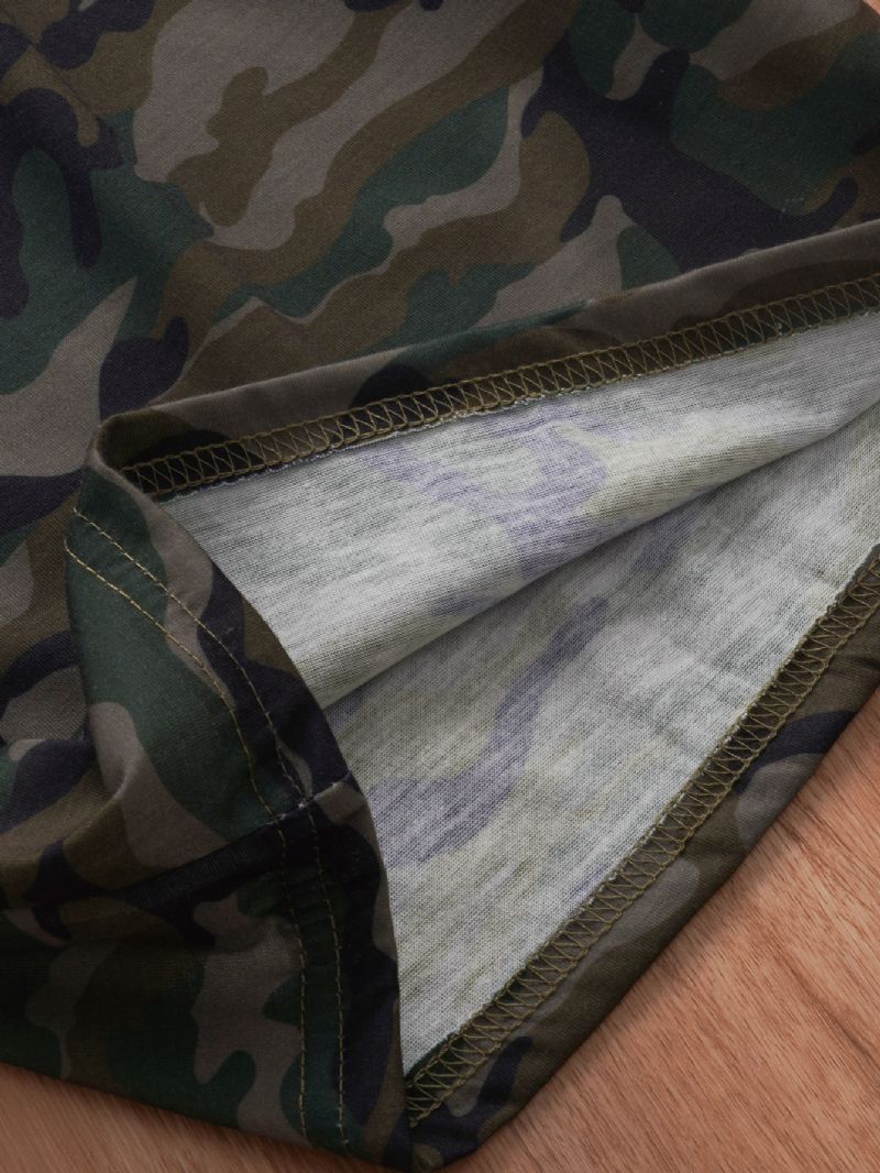 2stk Gutter Camo Print Ermeløst Casual Sett