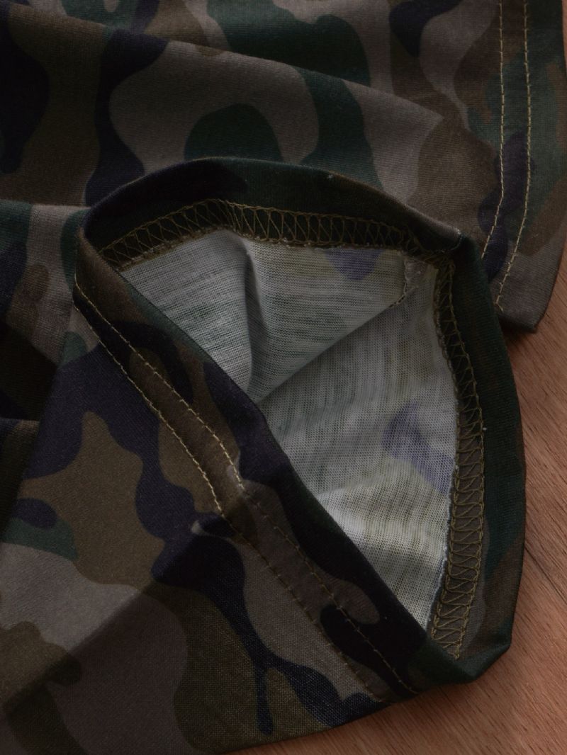 2stk Gutter Camo Print Ermeløst Casual Sett