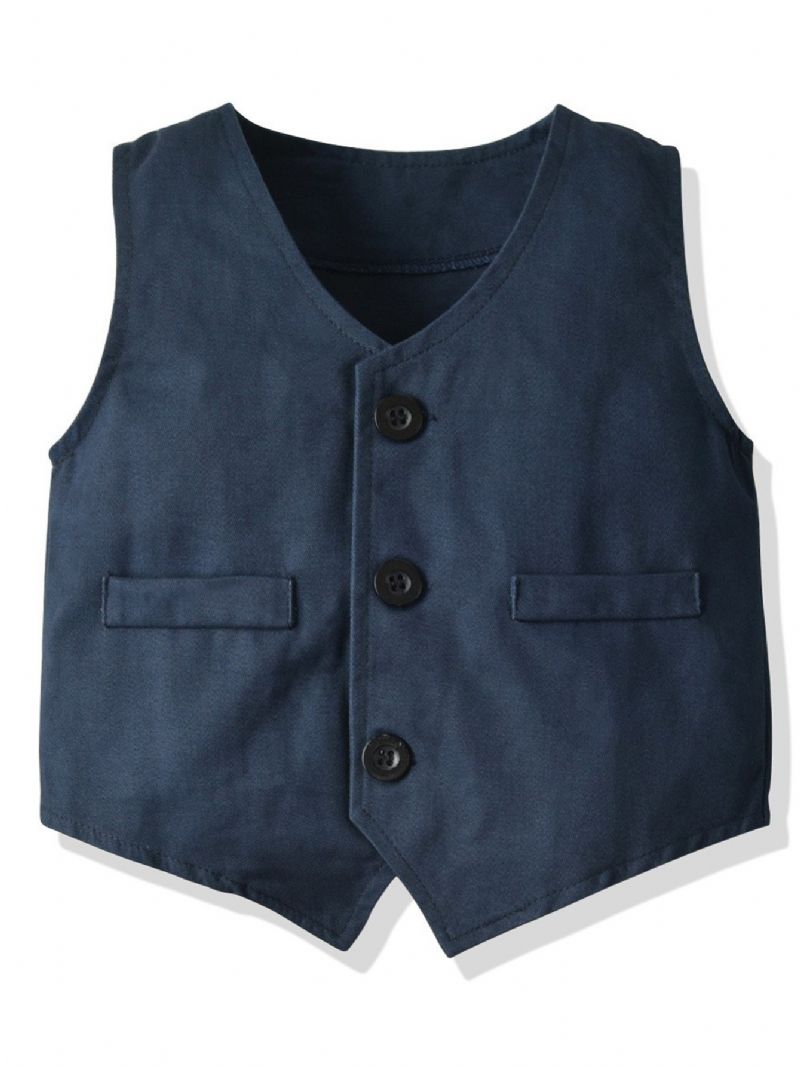 3stk Gutter Gentleman Vest Langermet Skjortedress