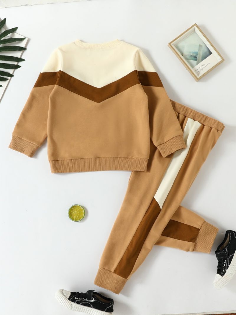 Baby Barn Gutter Pullover Genser & Matchende Joggerbukser Sett For Høst Vinter Ny