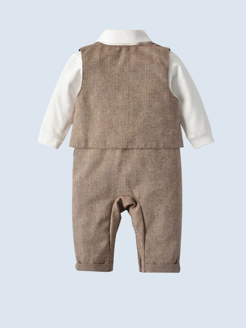 Baby Guttens Gentleman Suit 3 Pakker (jumpsuits + Vest + Hat)