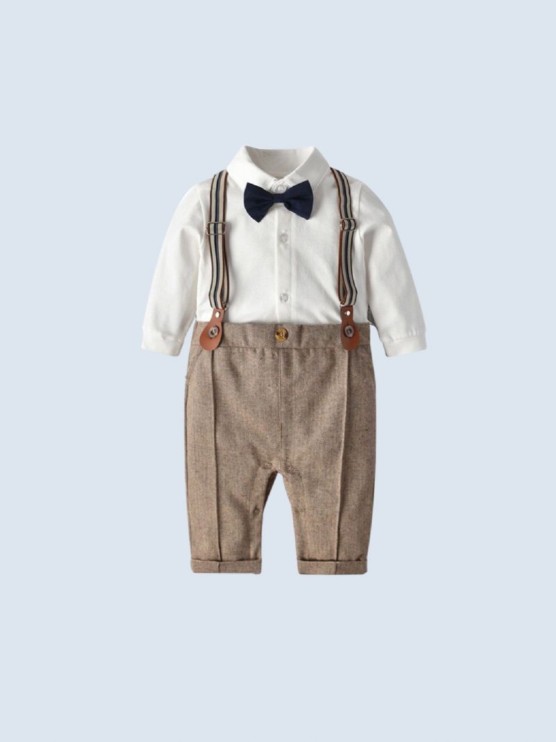 Baby Guttens Gentleman Suit 3 Pakker (jumpsuits + Vest + Hat)