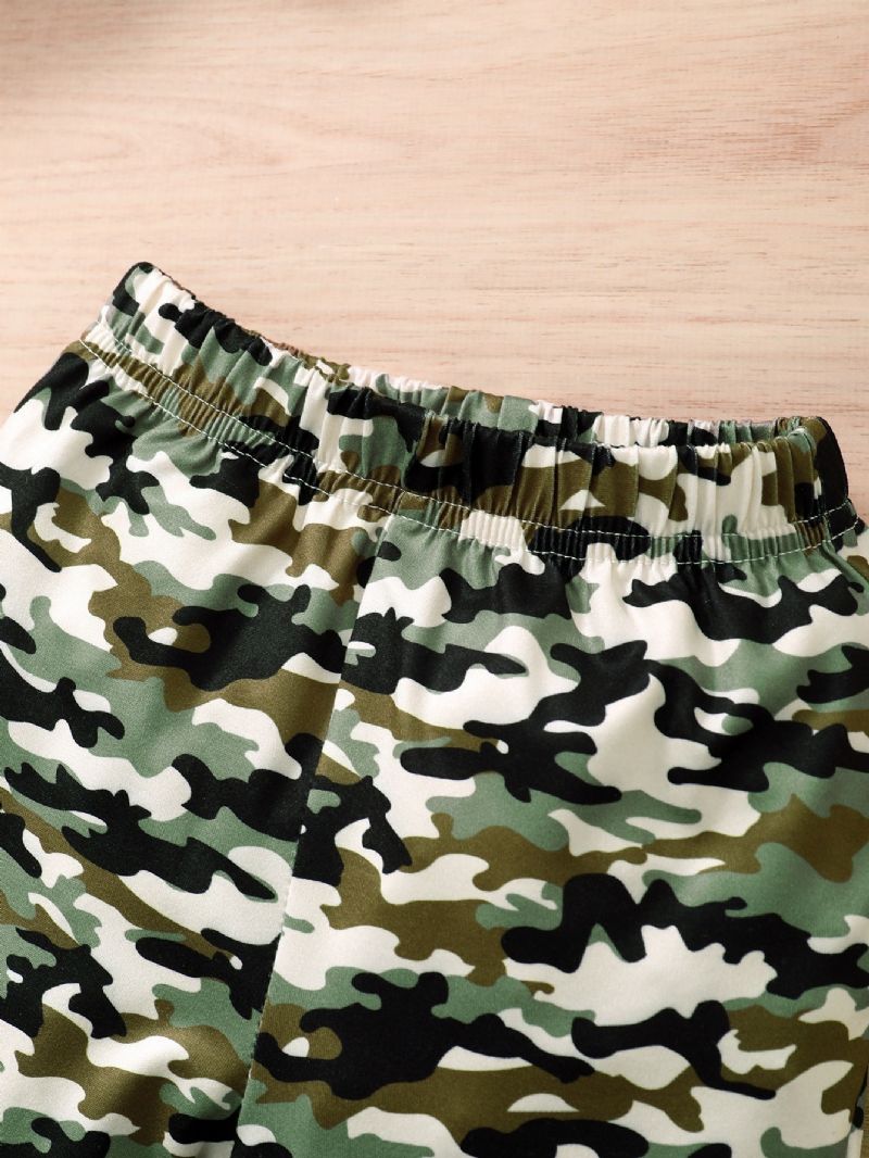 Baby Gutter Camo Pullover Sweatshirt & Matchende Joggebukser Babyklær