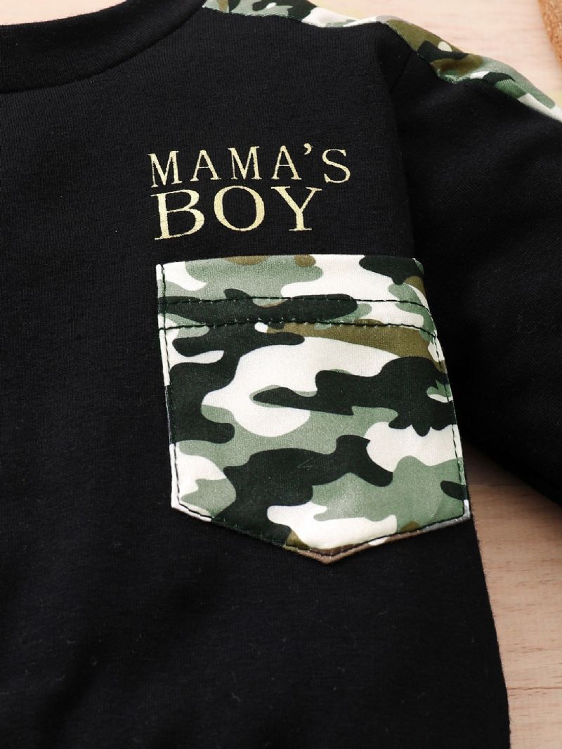 Baby Gutter Camo Pullover Sweatshirt & Matchende Joggebukser Babyklær