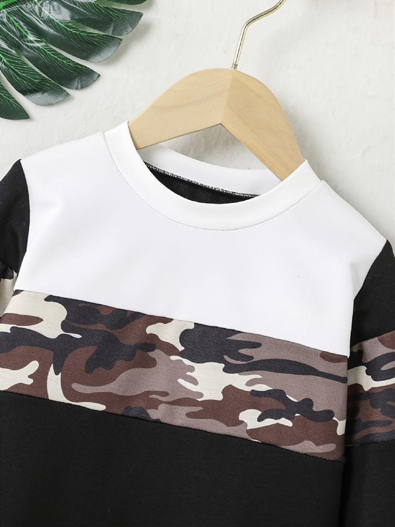 Baby Gutter Camo Pullover Sweatshirt & Matchende Joggebuksesett