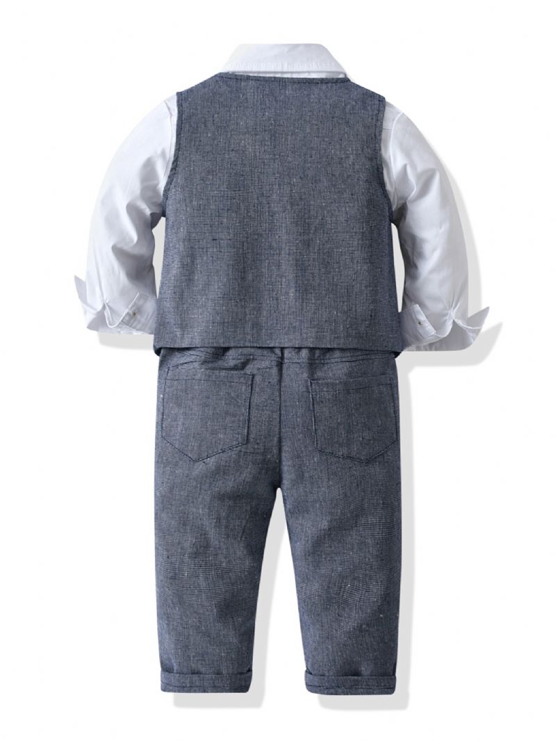 Baby Gutter Gentleman Outfit Formell Dress Langermet Klessett