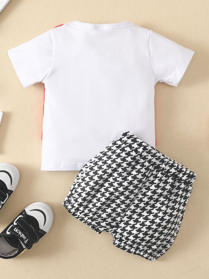 Baby Gutter Gentlemen Outfit Kortermet & Houndstooth Shorts Set