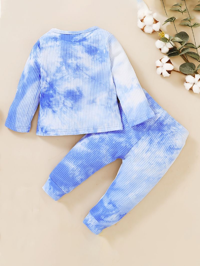 Baby Gutter Sett Winter Casual Tie Dye Bomull Langermet