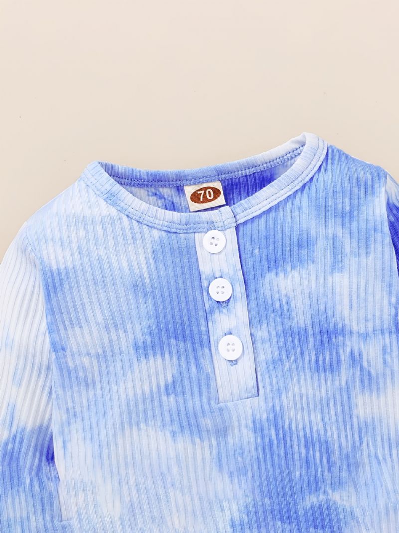 Baby Gutter Sett Winter Casual Tie Dye Bomull Langermet