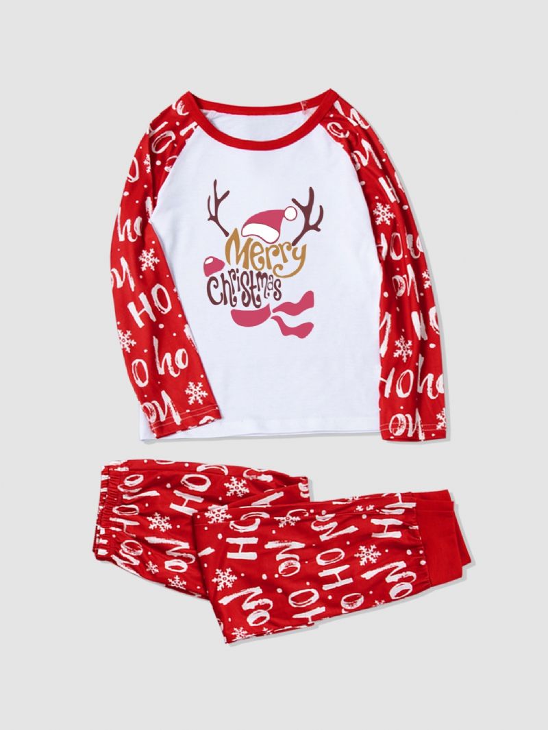 Guttens Christmas 2 Letter Pattern Fawn Homewear To-delt Sett