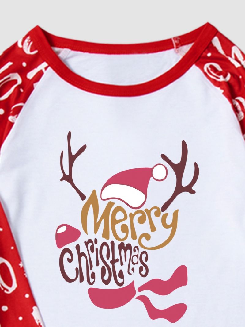 Guttens Christmas 2 Letter Pattern Fawn Homewear To-delt Sett