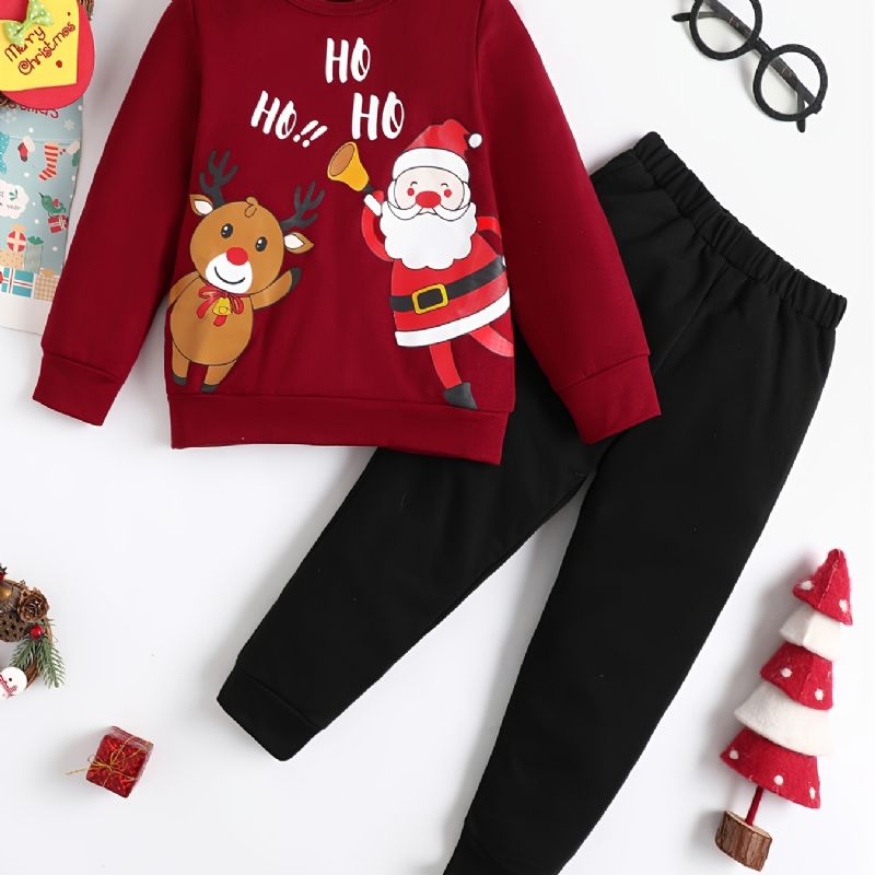 Gutter Cartoon Christmas Printed Sweatshirt Bukser