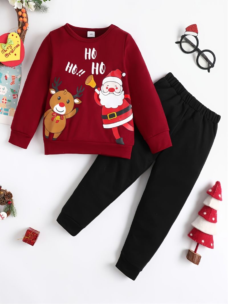 Gutter Cartoon Christmas Printed Sweatshirt Bukser