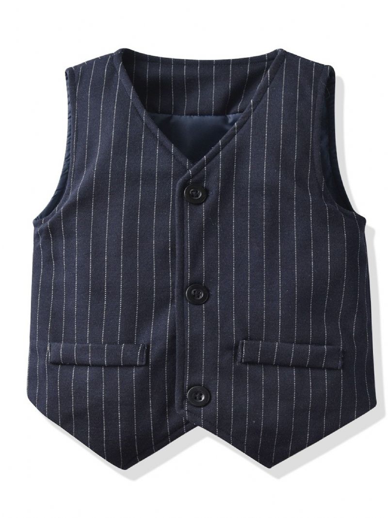 Gutter Gentleman Outfit Bowtie Langermet Skjorte Vest Buksesett