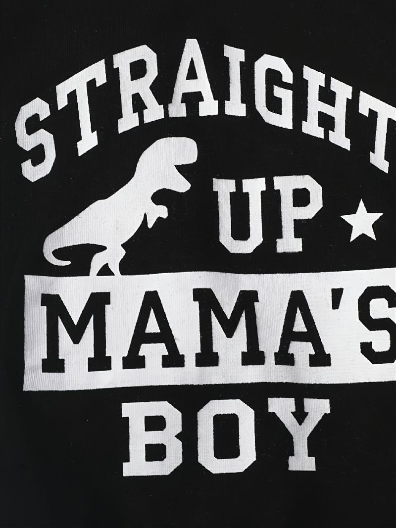 Gutter Straight Up Mamas Sweatshirt Med Dinosaurtrykk Og Buksesett Baby Barn Klær