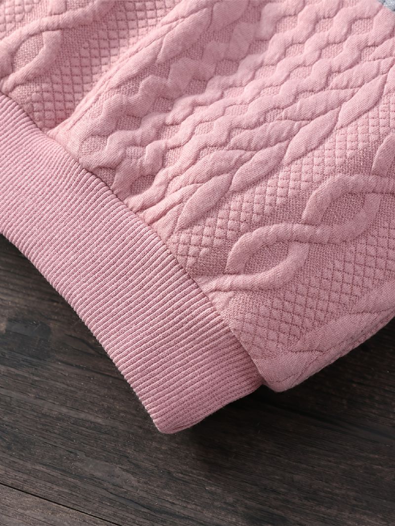 Jenter Patchwork Langermet Sweatshirt Og Matchende Buksesett