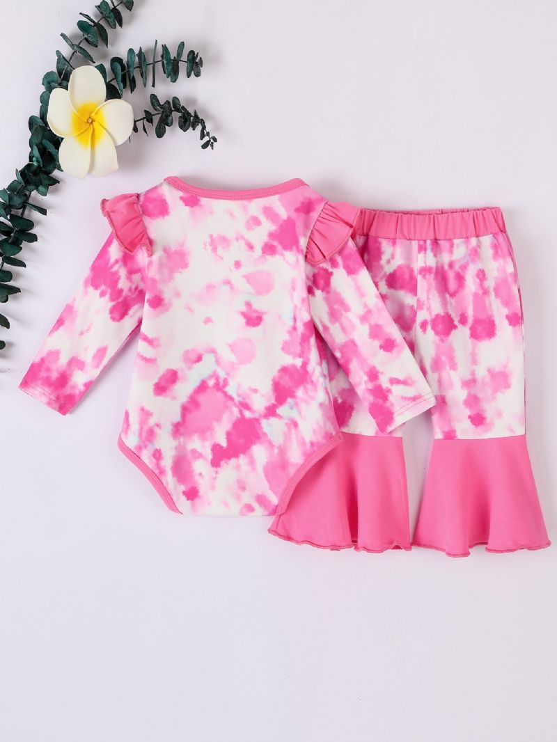 Spedbarn Småbarn Baby Jenter Bodysuit Onesie & Buksesett