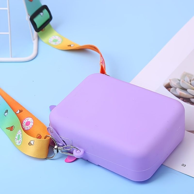 Jenter Silikon Søt Unicorn Messenger Bag Myntpung Barnekompresjon Pop Fidget Leker