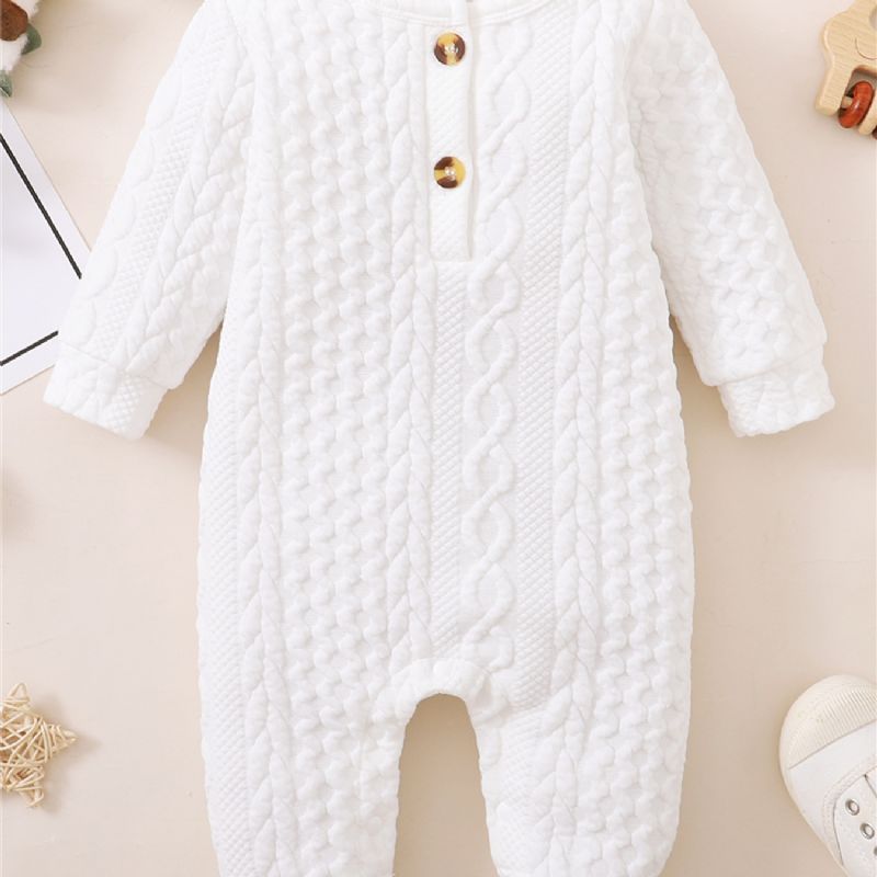 Baby Ensfarget Langermet Jumpsuit