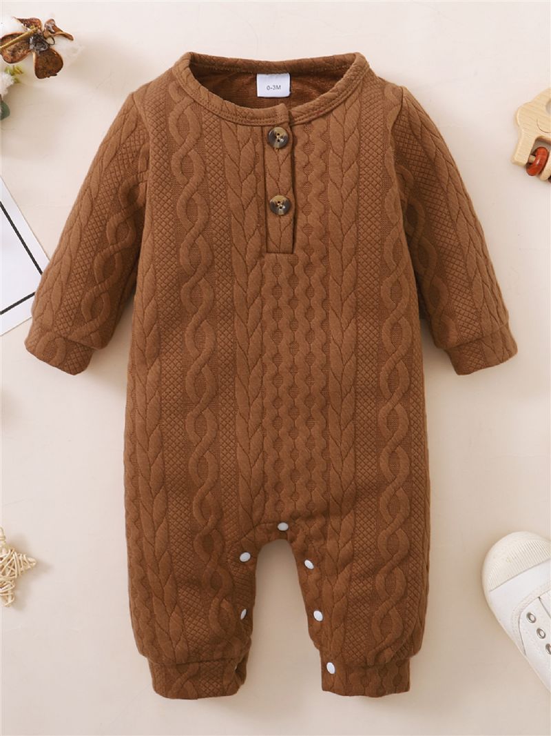 Baby Ensfarget Langermet Jumpsuit