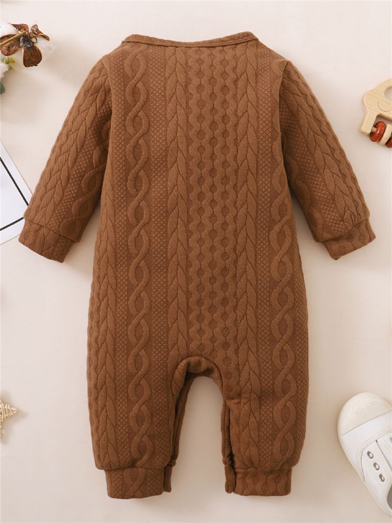 Baby Ensfarget Langermet Jumpsuit