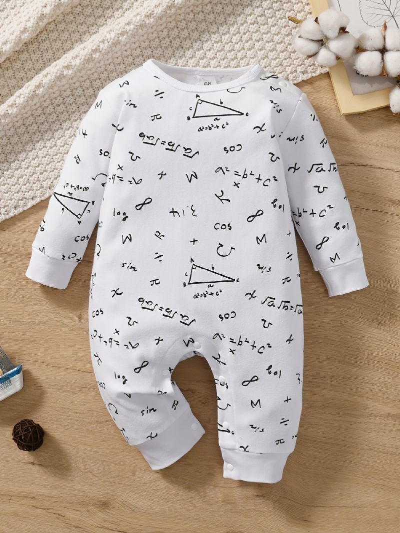 Baby Gutter Jenter Langermet Romper Jumpsuit Onesie Newborn Spedbarnsklær